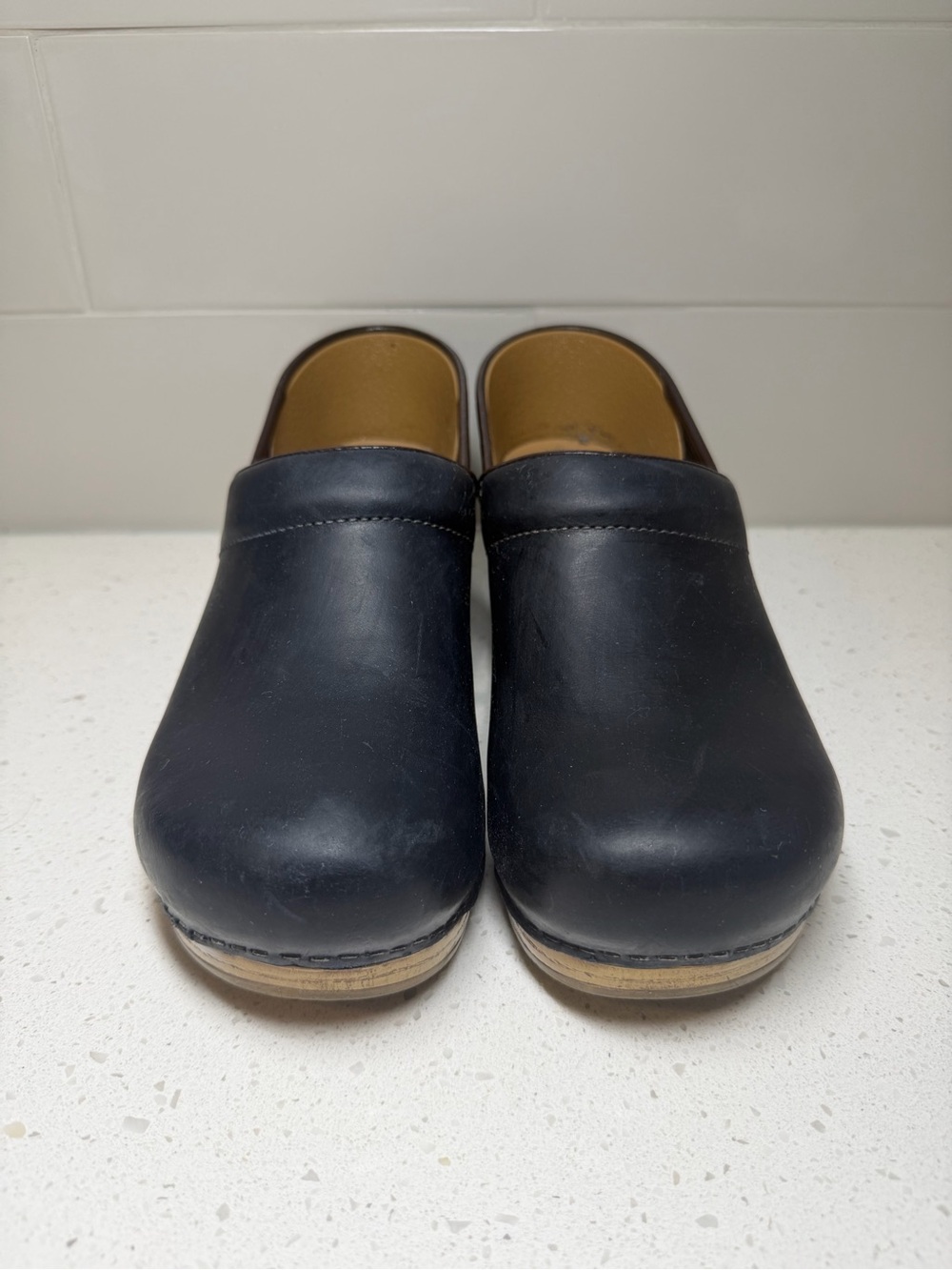 Dansko leather clogs shoes DARK BLUE SIZE 42 11 10.5 nurse - Picture 14 of 16